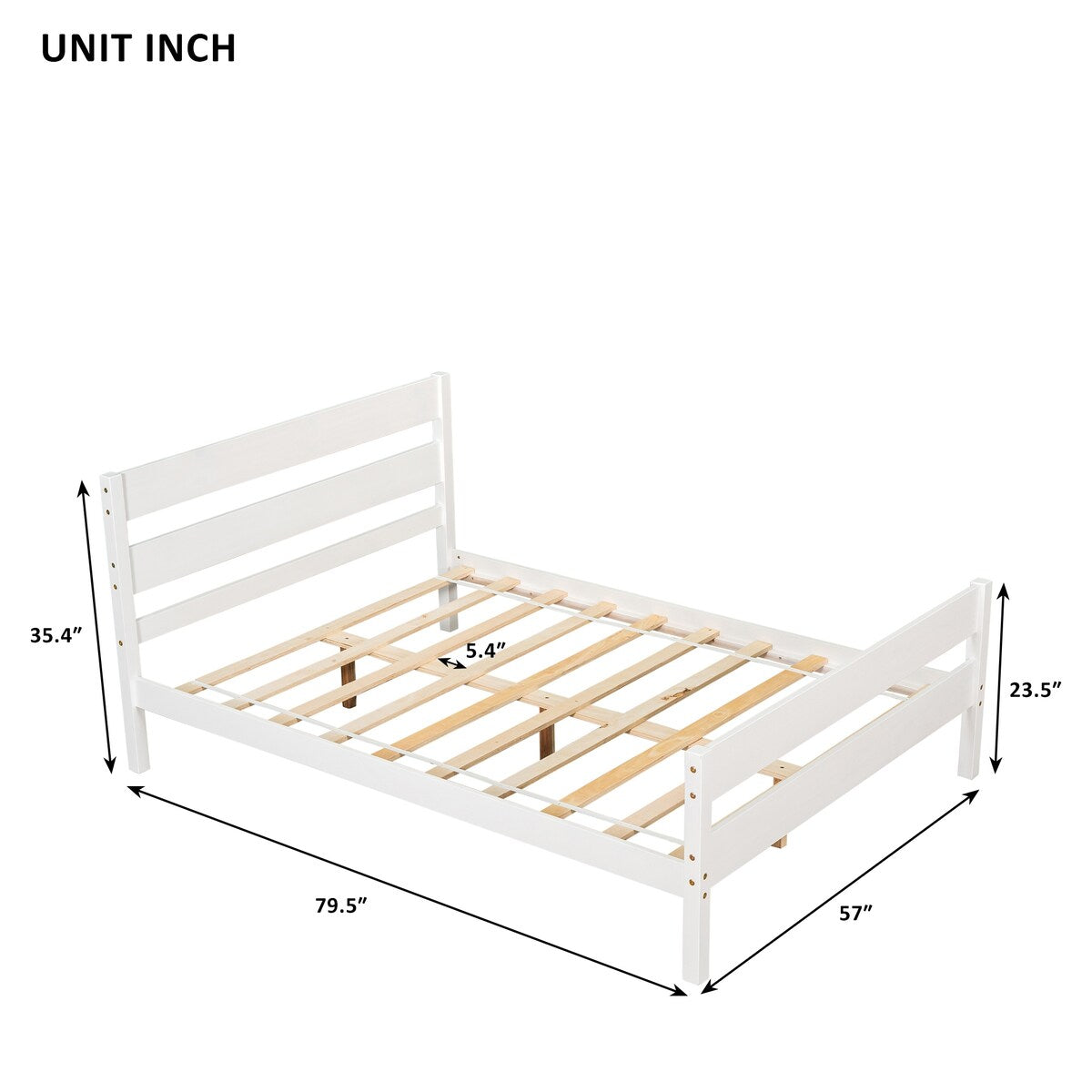 Nestfair Full Bed with Headboard and Footboard