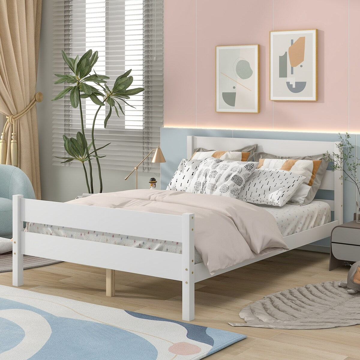 Nestfair Full Bed with Headboard and Footboard