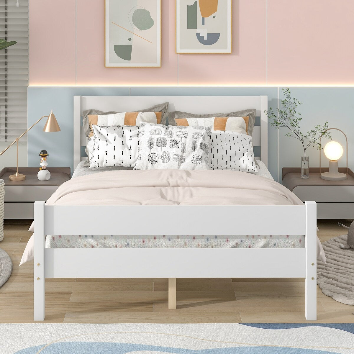 Nestfair Full Bed with Headboard and Footboard