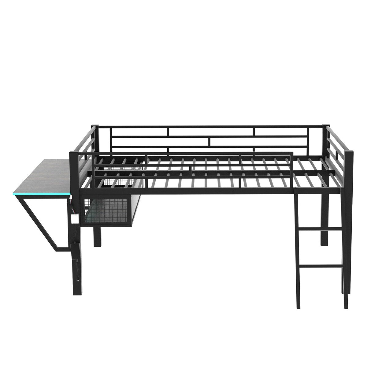 Nestfair Gaming mid loft bed with desk