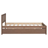 Nestfair Modern Design Wooden Twin Size Platform Bed Frame with Trundle