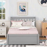 Nestfair Modern Design Wooden Twin Size Platform Bed Frame with Trundle