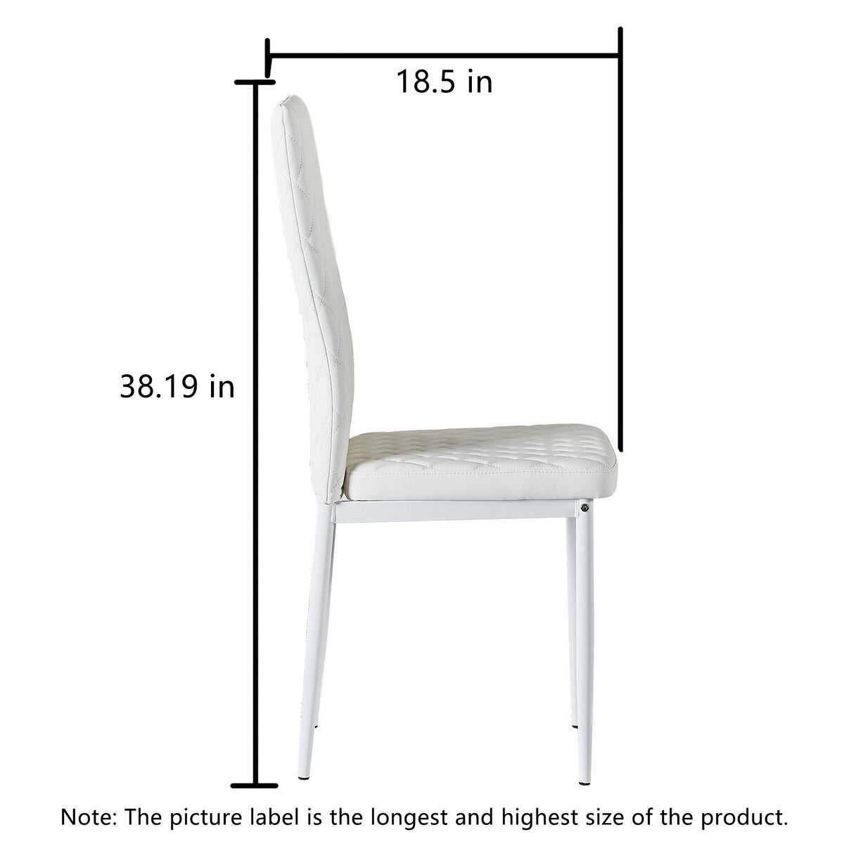 Nestfair Modern Minimalist Dining Chair Home Conference Chair (Set of 4)