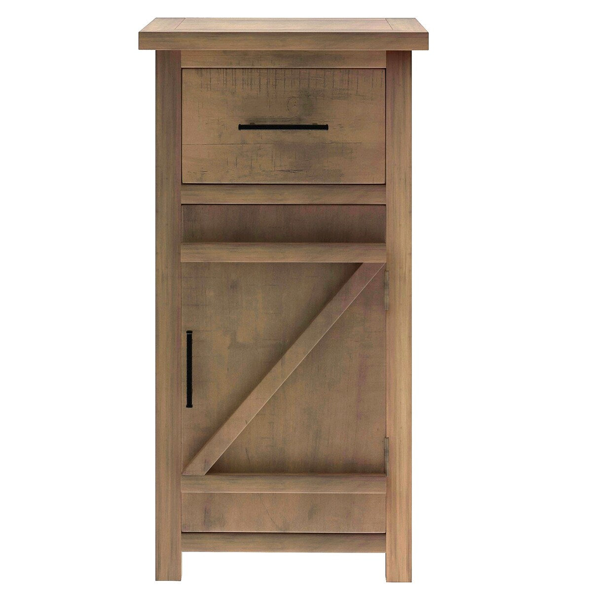Nestfair Nightstand with Drawer and Storage Cabinet