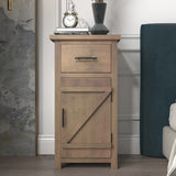 Nestfair Nightstand with Drawer and Storage Cabinet