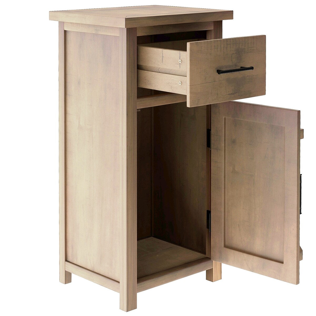 Nestfair Nightstand with Drawer and Storage Cabinet