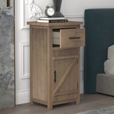 Nestfair Nightstand with Drawer and Storage Cabinet