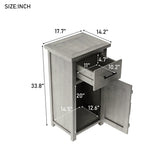 Nestfair Nightstand with Drawer and Storage Cabinet