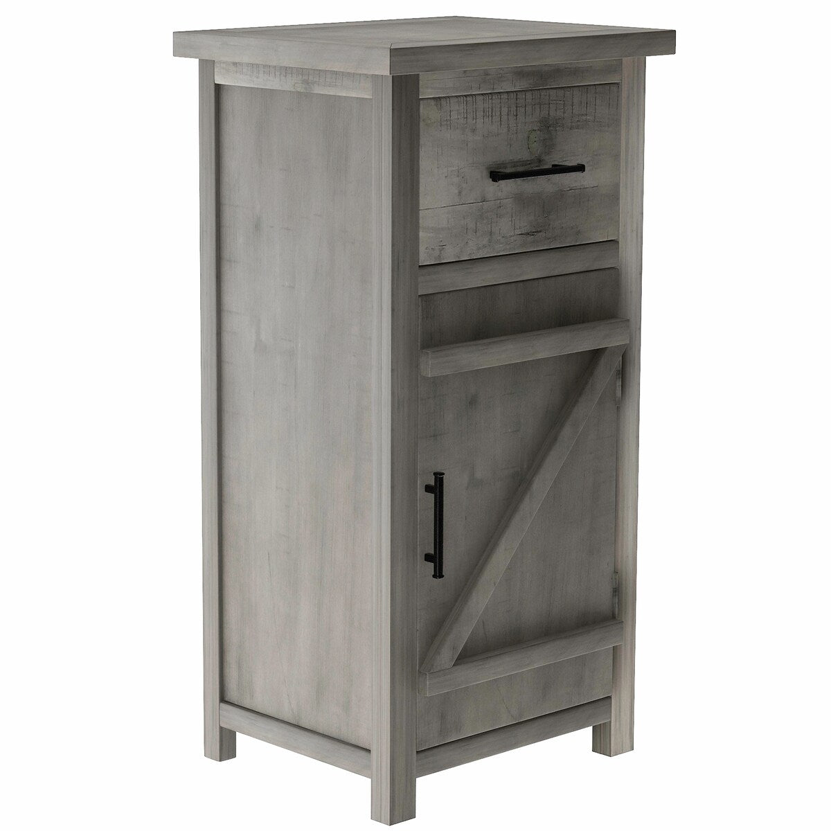 Nestfair Nightstand with Drawer and Storage Cabinet
