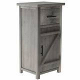 Nestfair Nightstand with Drawer and Storage Cabinet