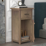 Nestfair Nightstand with Drawer and Storage Cabinet
