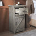 Nestfair Nightstand with Drawer and Storage Cabinet