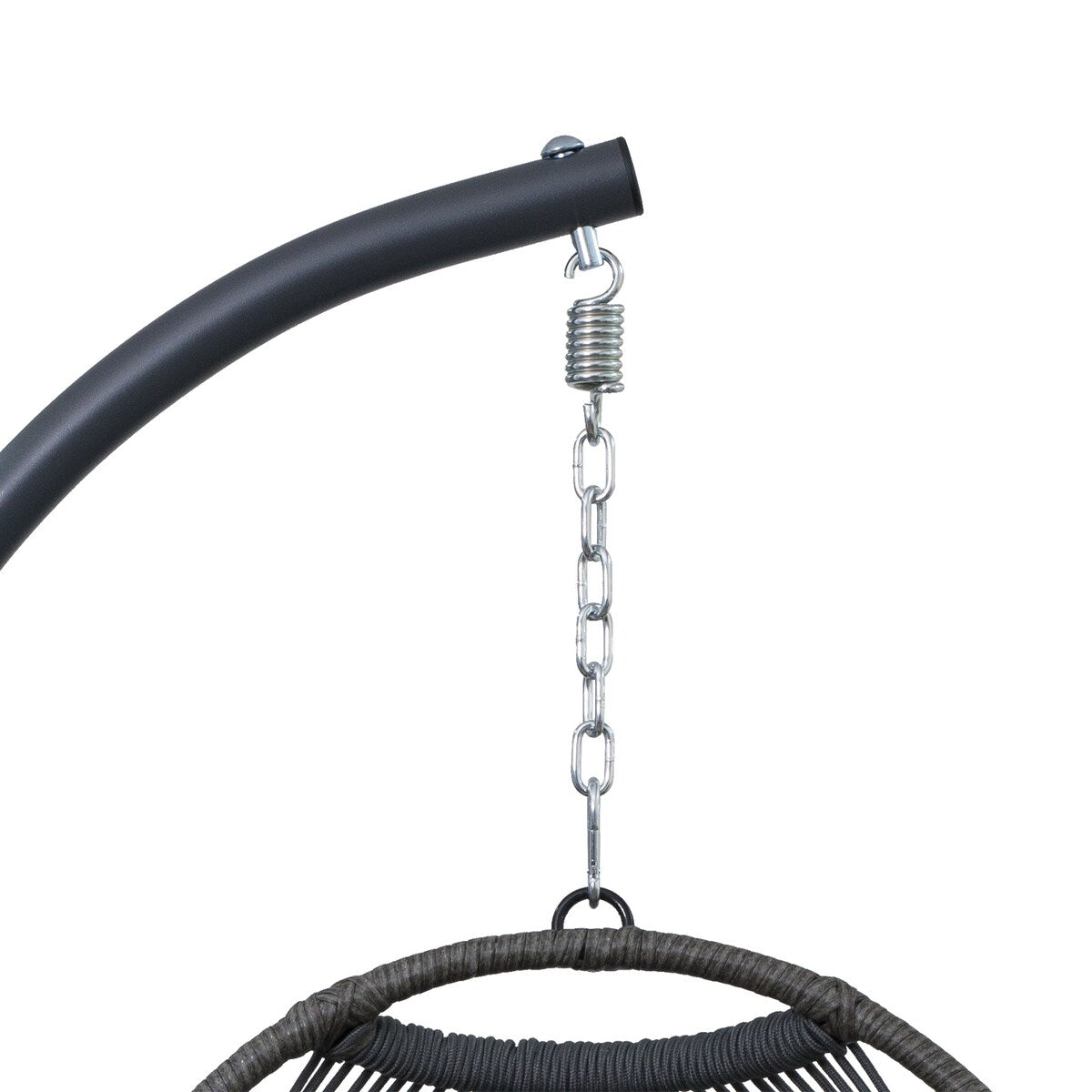 Nestfair Outdoor Patio Wicker Egg Hanging Chair with Stand - N/A
