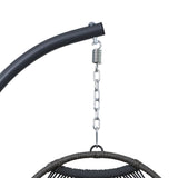 Nestfair Outdoor Patio Wicker Egg Hanging Chair with Stand - N/A