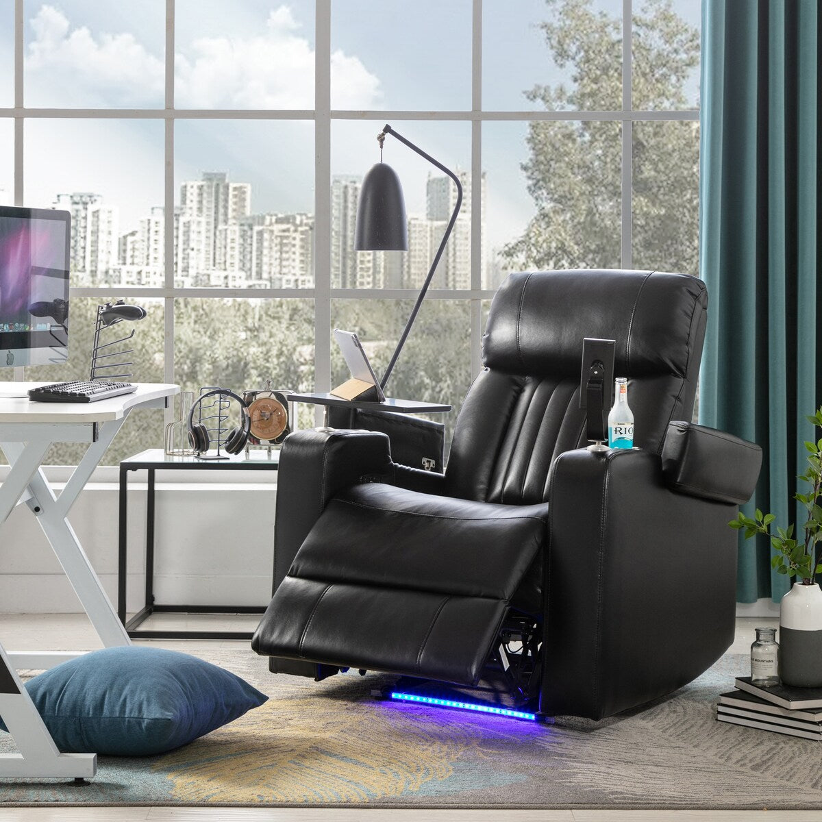 Nestfair Power Motion Recliner with USB Charging Port and Hidden Arm Storage