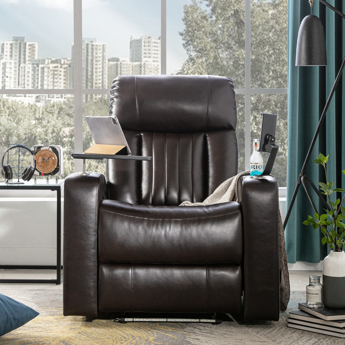 Nestfair Power Motion Recliner with USB Charging Port and Hidden Arm Storage