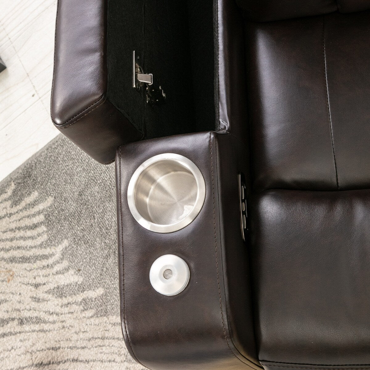 Nestfair Power Motion Recliner with USB Charging Port and Hidden Arm Storage