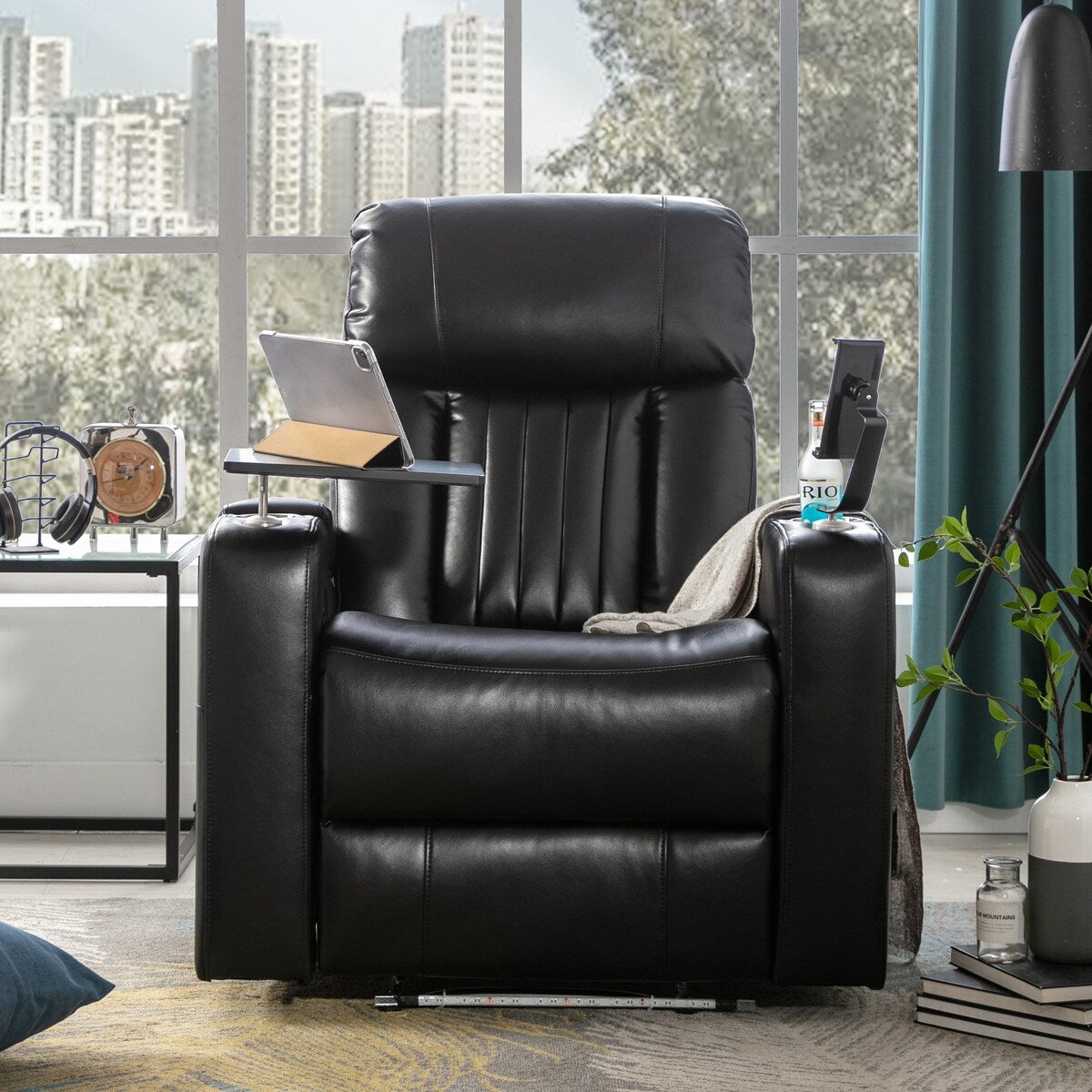 Nestfair Power Motion Recliner with USB Charging Port and Hidden Arm Storage