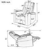 Nestfair Power Motion Recliner with USB Charging Port and Hidden Arm Storage