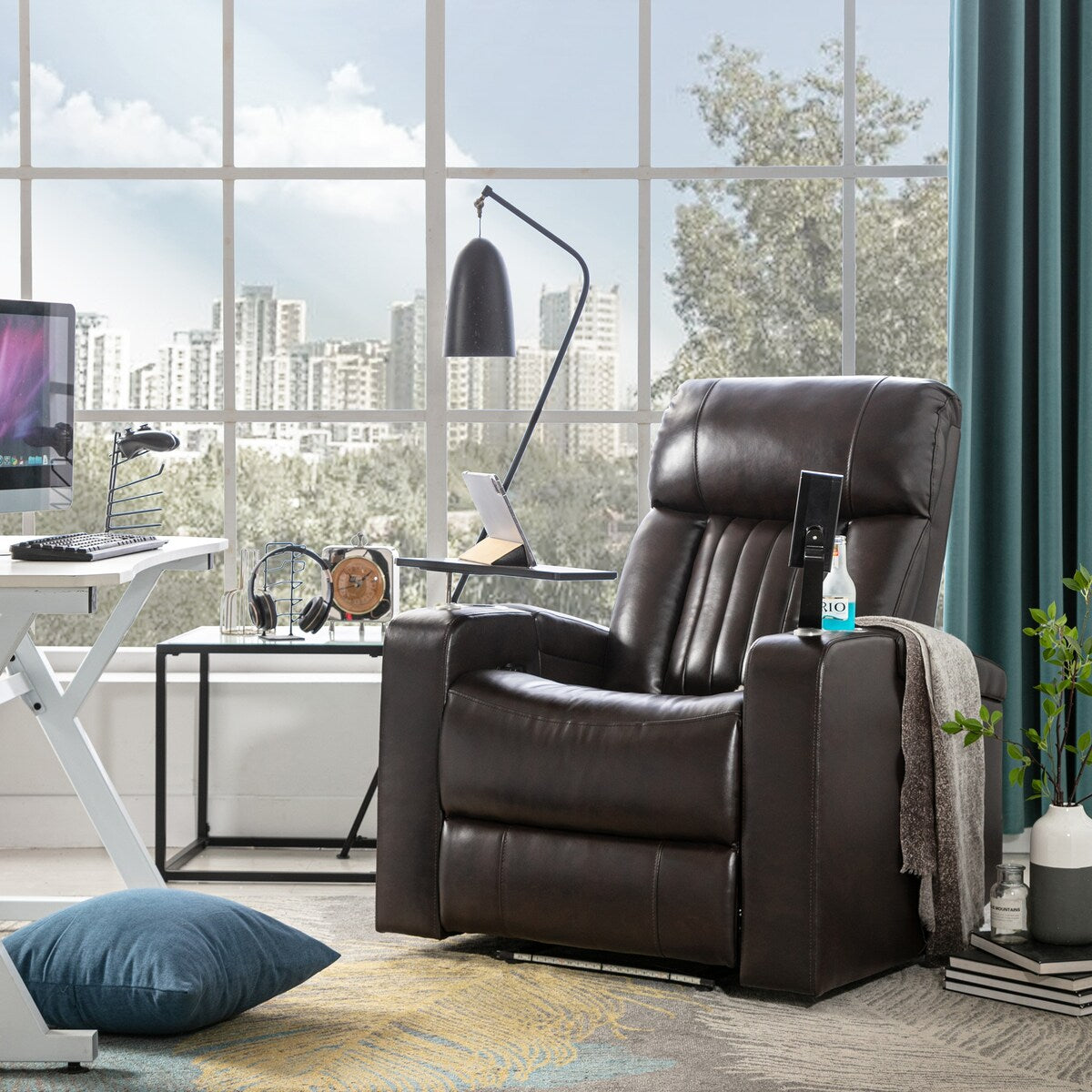 Nestfair Power Motion Recliner with USB Charging Port and Hidden Arm Storage