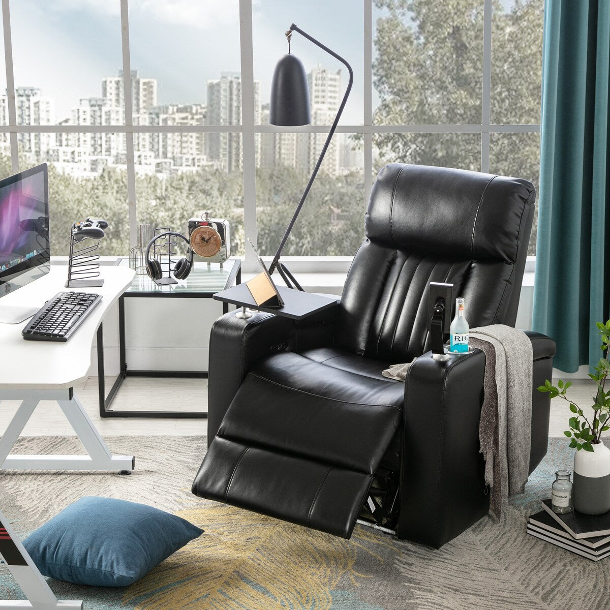 Nestfair Power Motion Recliner with USB Charging Port and Hidden Arm Storage