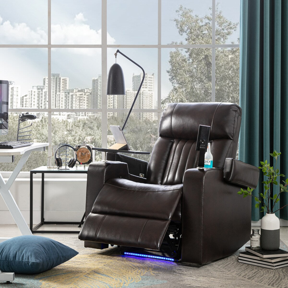 Nestfair Power Motion Recliner with USB Charging Port and Hidden Arm Storage