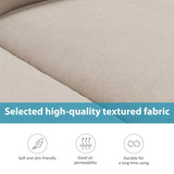 Nestfair Textured Fabric Sectional Sofa Set L-shaped Sofa With Removable Ottoman