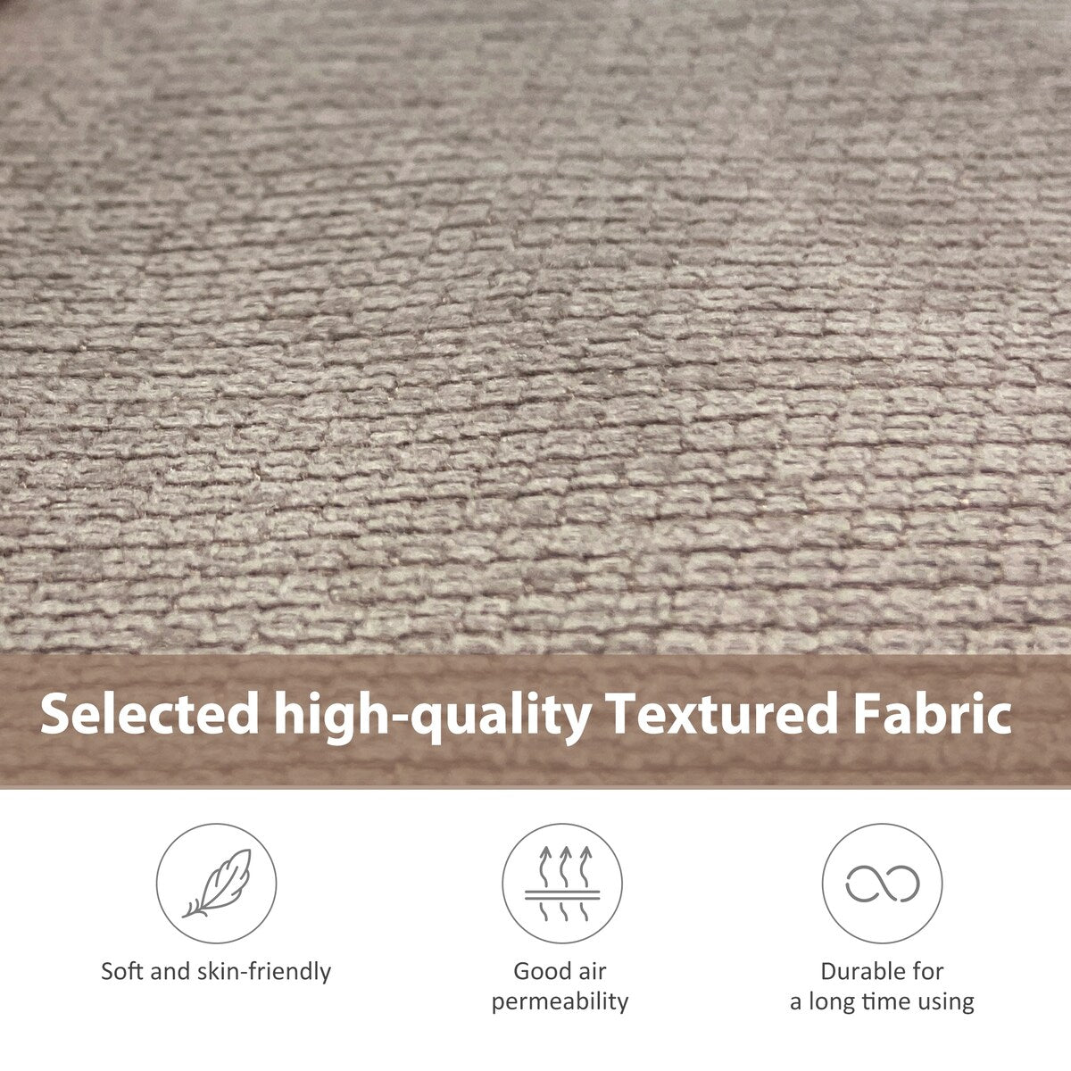 Nestfair Textured Fabric Sectional Sofa Set L-shaped Sofa With Removable Ottoman