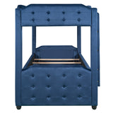 Nestfair Twin over Twin Upholstered Bunk Bed with Trundle