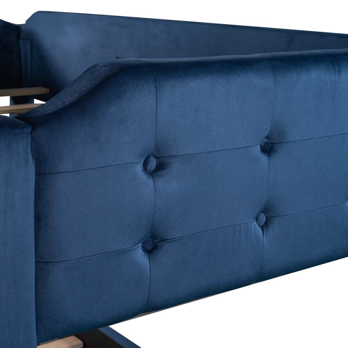Nestfair Twin over Twin Upholstered Bunk Bed with Trundle