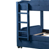 Nestfair Twin over Twin Upholstered Bunk Bed with Trundle