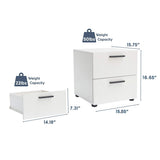 Nestl 2 Drawer Wooden NightStand - 2 Pack