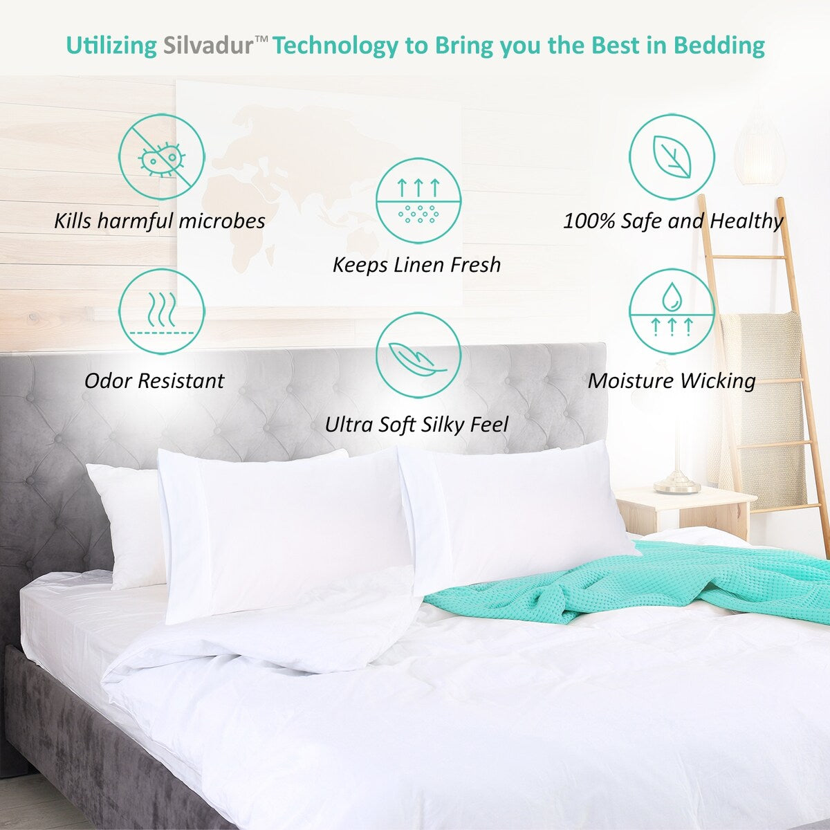 Nestl 2 Piece Pillowcases - Soft Microfiber Bedding Pillowcase Set - Includes 2 White Pillowcases