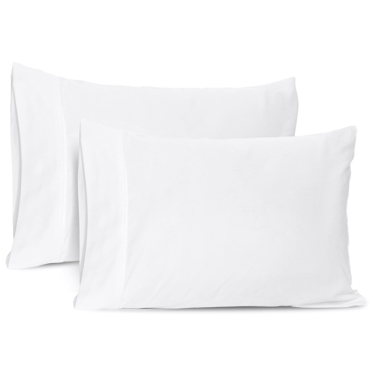 Nestl 2 Piece Pillowcases - Soft Microfiber Bedding Pillowcase Set - Includes 2 White Pillowcases