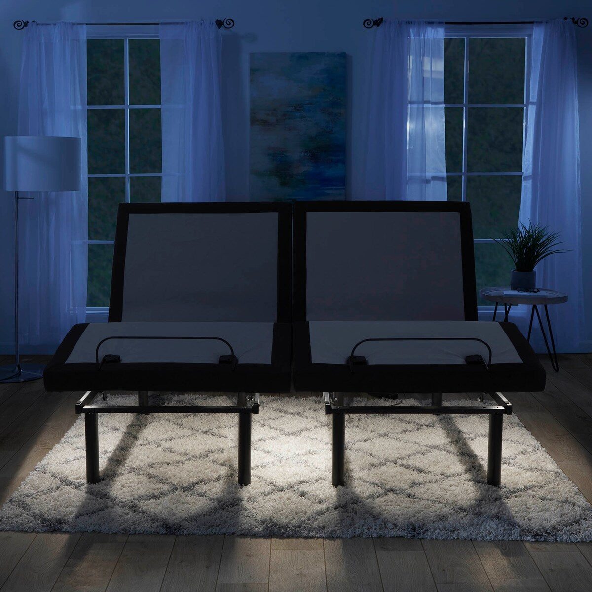 Nestl Adjustable Massaging Bed Frame Base with Wireless Remote