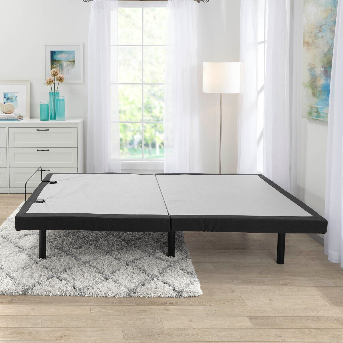 Nestl Adjustable Massaging Bed Frame Base with Wireless Remote