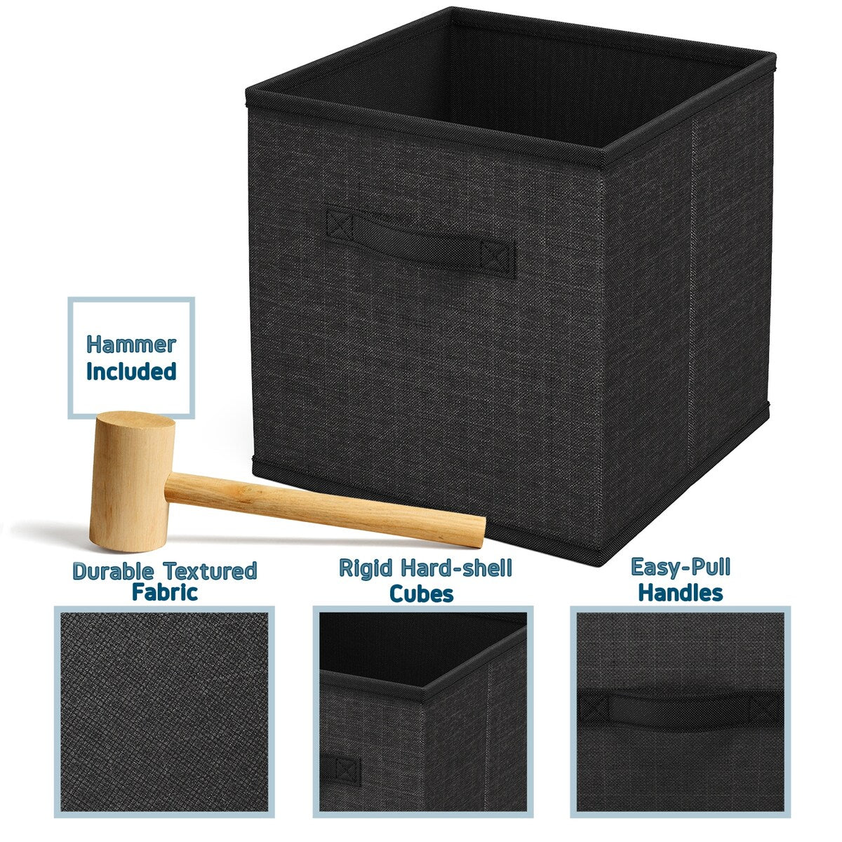 Nestl Cube Storage Organizer for Bedroom - Box Storage Cubby Organizer for Living Room, Office, & Playroom