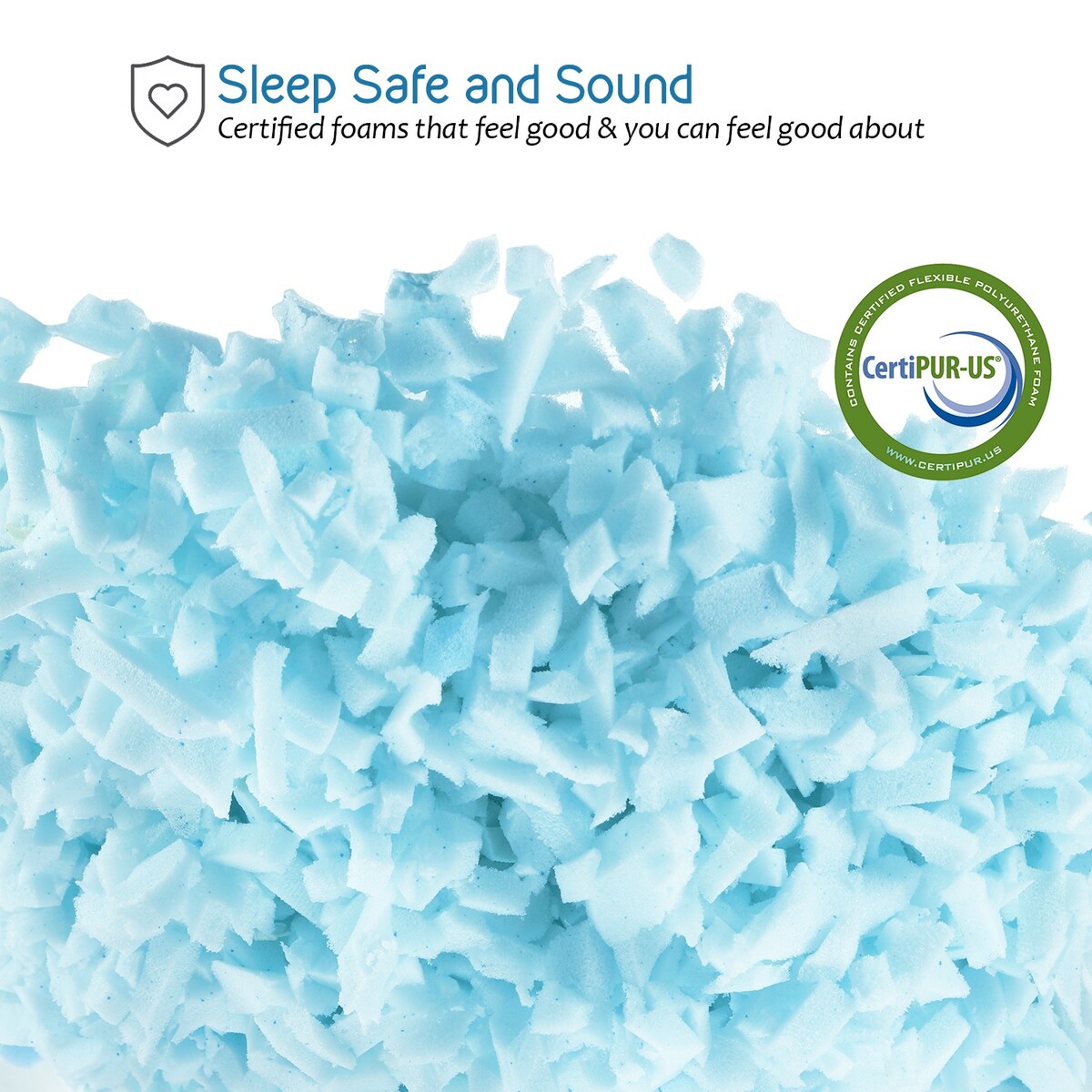 Nestl Gel-Infused Shredded Memory Foam Pillow - CertiPUR US Approved Cooling Pillow Cover