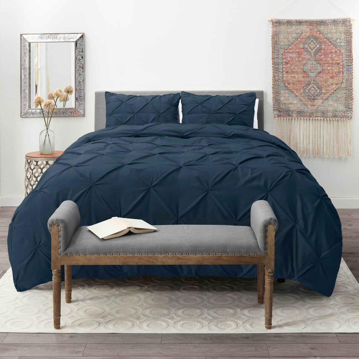 Nestl Pinch Pleat 3-piece Duvet Cover Set