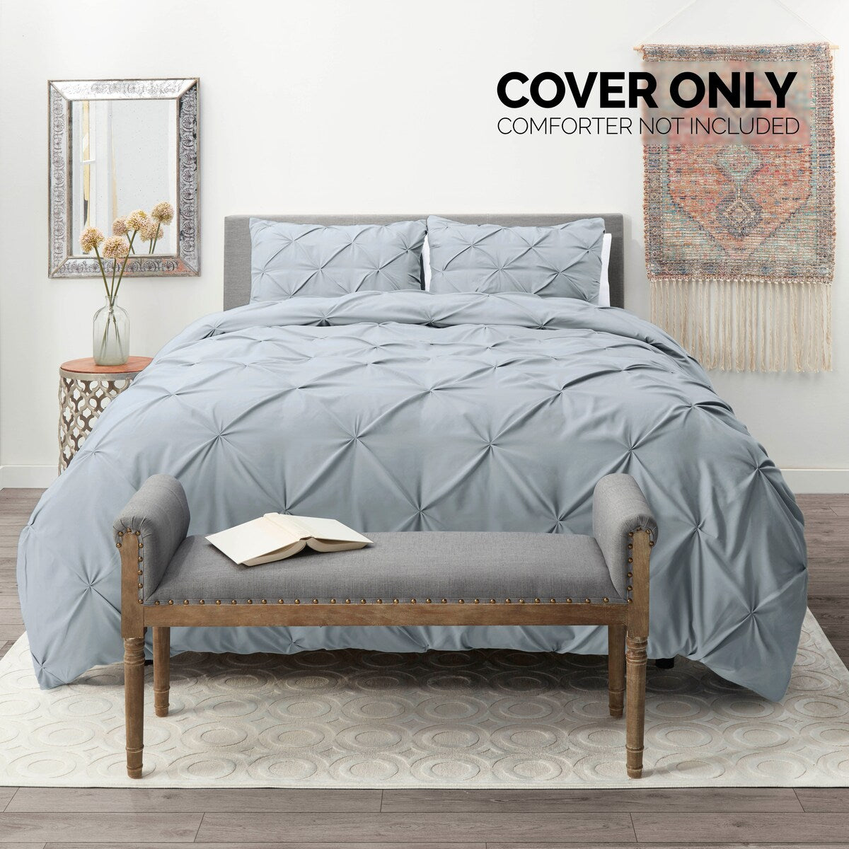 Nestl Pinch Pleat 3-piece Duvet Cover Set