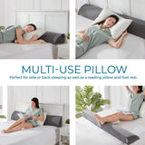 Nestl Reading Bed Rest Gap Wedge Headboard Pillow with Pockets
