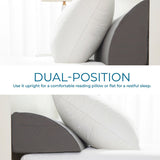 Nestl Reading Bed Rest Gap Wedge Headboard Pillow with Pockets