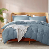 Nestl Ultra Soft Double Brushed Microfiber Duvet Cover Set with Button Closure