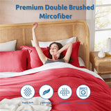 Nestl Ultra Soft Double Brushed Microfiber Duvet Cover Set with Button Closure