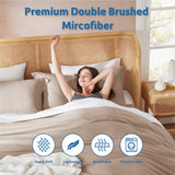 Nestl Ultra Soft Double Brushed Microfiber Duvet Cover Set with Button Closure