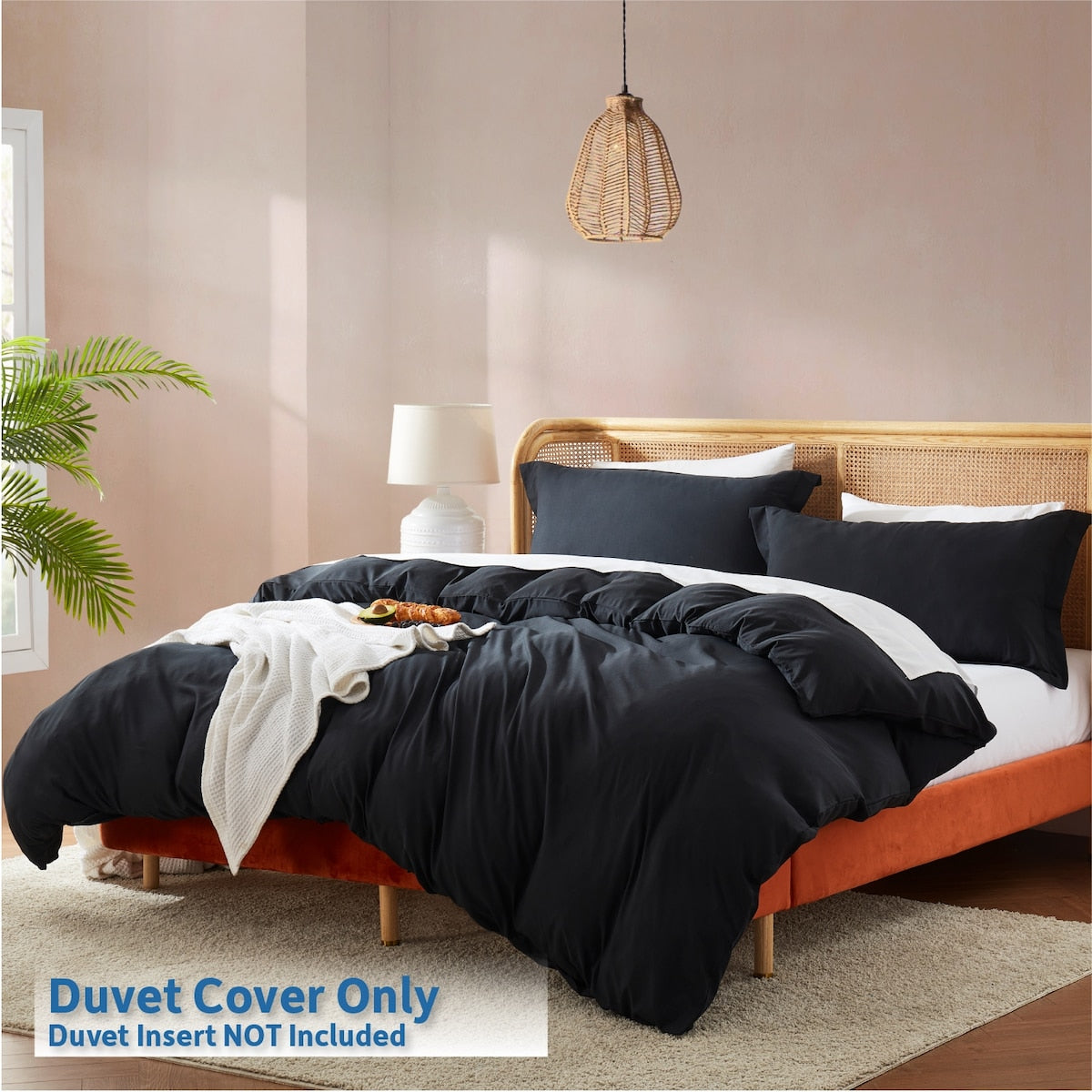 Nestl Ultra Soft Double Brushed Microfiber Duvet Cover Set with Button Closure