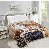 Nestl Velvet 2 Ply Heavy Reversible Printed Raschel Blanket