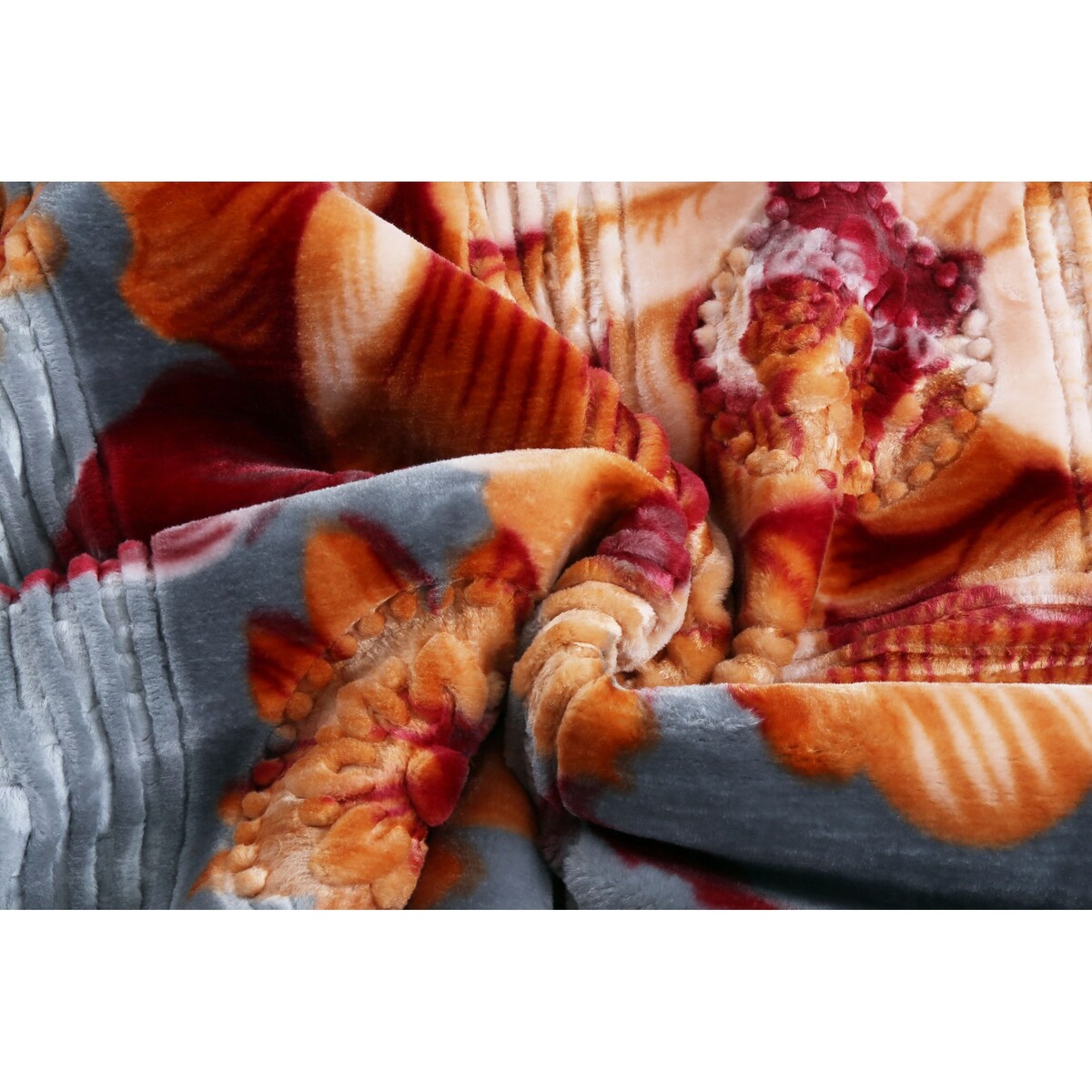 Nestl Velvet 2 Ply Heavy Reversible Printed Raschel Blanket