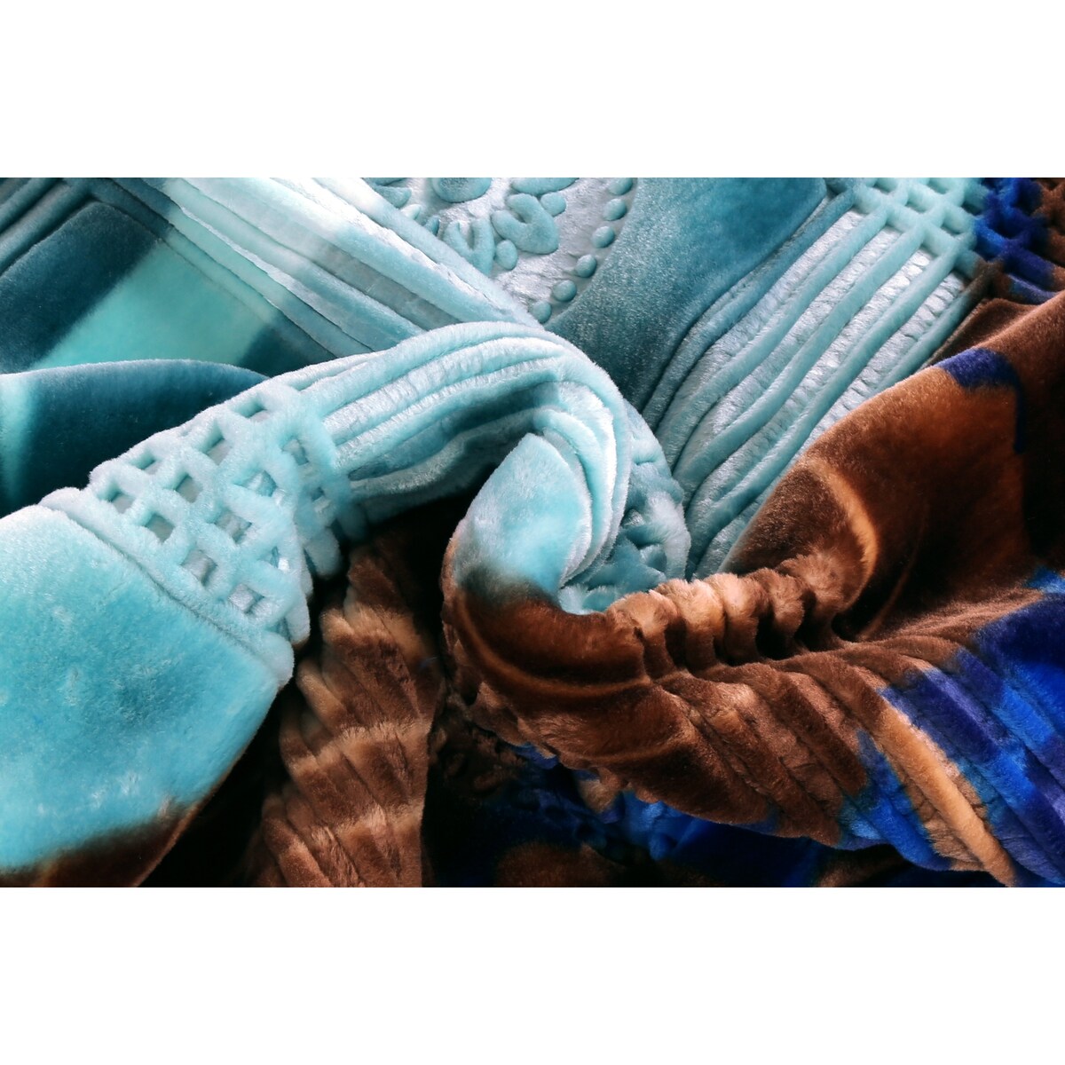 Nestl Velvet 2 Ply Heavy Reversible Printed Raschel Blanket