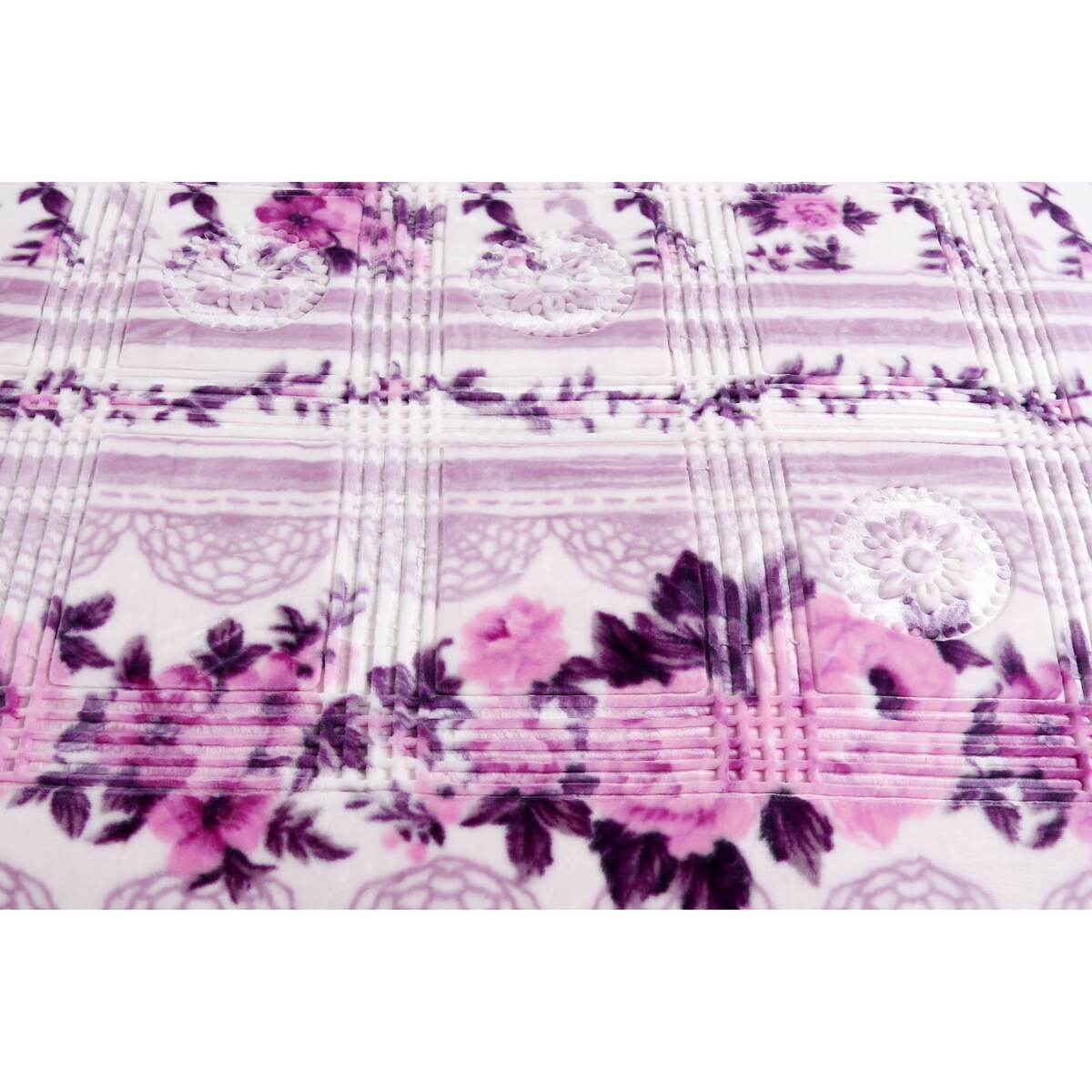 Nestl Velvet 2 Ply Heavy Reversible Printed Raschel Blanket